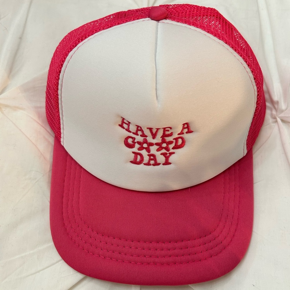 Pink have a good day hat